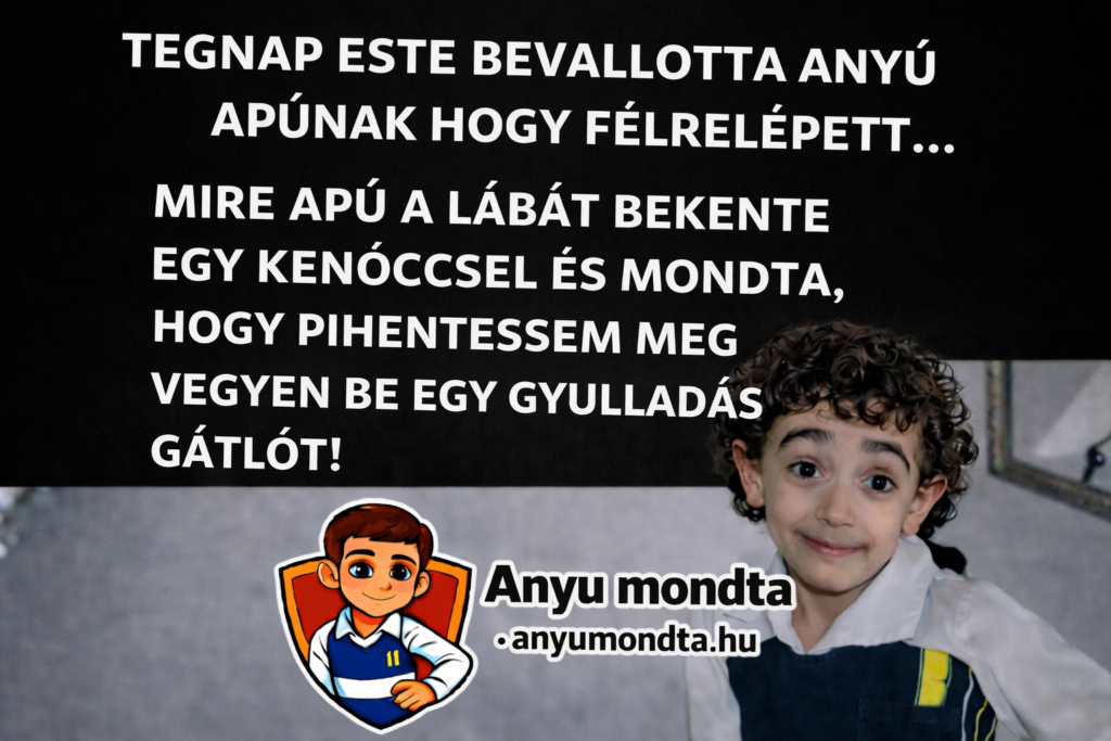 Humoros családi mém félreértésről egy kisfiúval